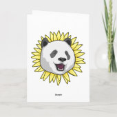 Carte Panda avec tournesol (Dos)