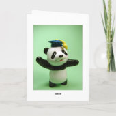 Carte Panda Bear Graduation Cap Throw (Dos)