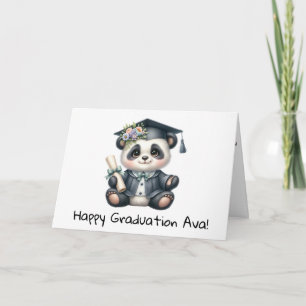 Carte Panda Bear personnalisée Maternelle Graduation