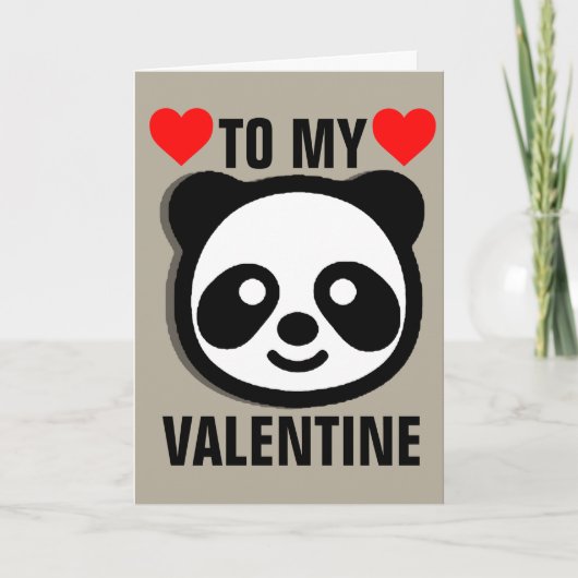 CARTE PANDA BEAR VALENTINE'S DAY I LOVE YOU CARDS (Devant)