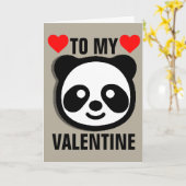 CARTE PANDA BEAR VALENTINE'S DAY I LOVE YOU CARDS (Fleur jaune)