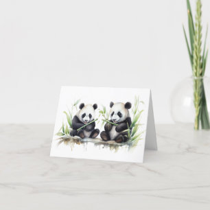 Carte Panda Bears Merci