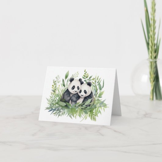 Carte Panda Bears Merci (Devant)