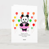 Carte Panda Cartoon et Cupcake (Dos)