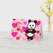 Carte Panda Cartoon et Cupcake Maman (Fleur jaune)