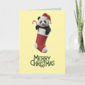 Carte Panda Christmas Stocking (Devant)