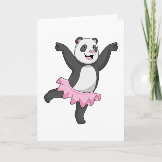 Carte Panda comme Ballerina au Ballet (Devant)