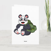 Carte Panda comme randonneur avec sac à dos (Dos)