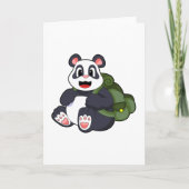 Carte Panda comme randonneur avec sac à dos (Devant)
