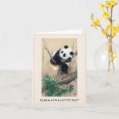 Carte panda cool chine mignonne douce et moelleuse art d (Fleur jaune)