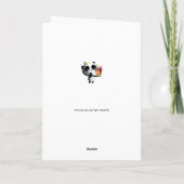 Carte Panda d'anniversaire mignonne avec gâteau (Dos)