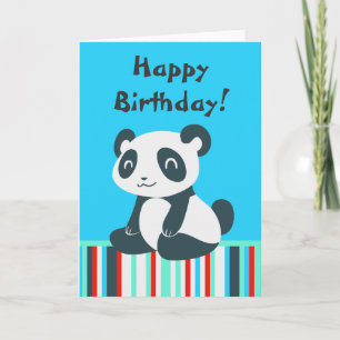 Carte Panda de dessin joyeux
