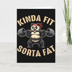 Carte Panda de gym plutôt en forme un peu gros musculati