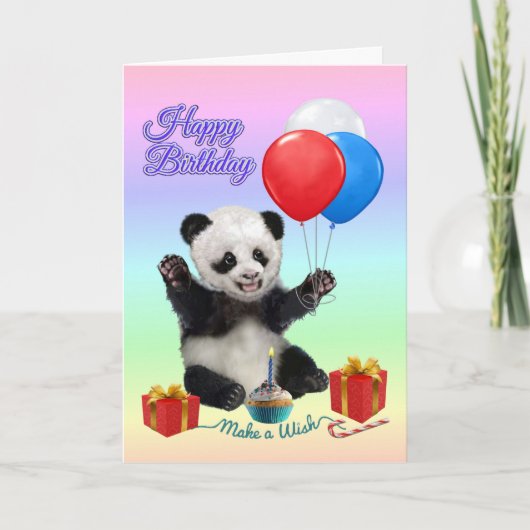 CARTE PANDA DE JOYEUX ANNIVERSAIRE (Devant)