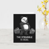 Carte Panda Deadlifter Powerlifter Funny Bodybuilding (Fleur jaune)