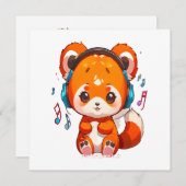 Carte Panda écoute Kpop Music (Devant / Derrière)