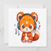 Carte Panda écoute Kpop Music (Dos)