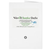 Carte Panda en bambou du monde (Dos)