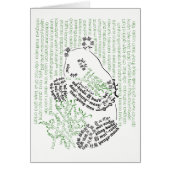 Carte Panda en bambou du monde (Devant)