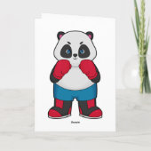 Carte Panda en boîte avec gants de boxe (Dos)