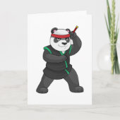 Carte Panda en ninja en costume (Devant)