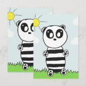 Carte Panda Enfants (Devant / Derrière)