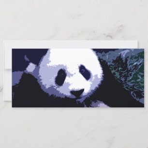 Carte Panda Face Pop Art