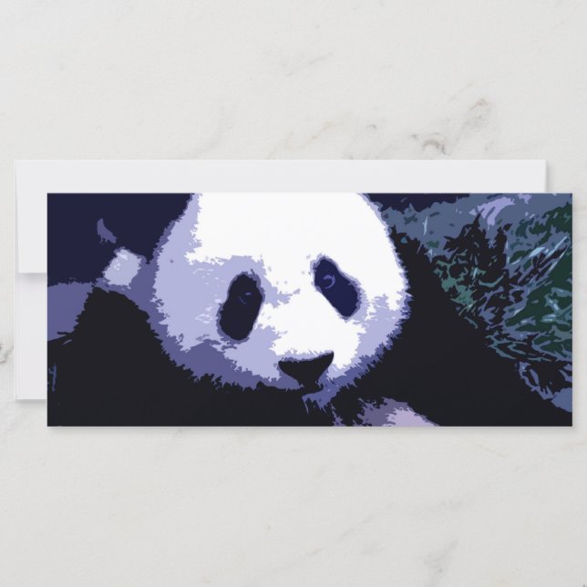 Carte Panda Face Pop Art (Devant)