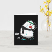 Carte Panda Fatigué Drôle Jouer Badminton (Fleur jaune)