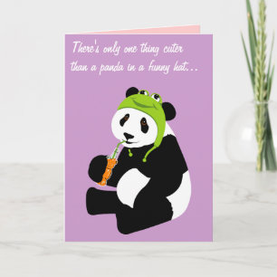 Carte Panda Frog Casquette (anniversaire)