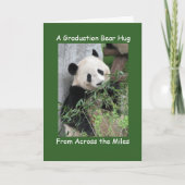 Carte Panda Graduation Bear Hug Across the Miles, Vert (Devant)