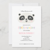 Carte Panda joli anniversaire multicolore brillant (Devant)