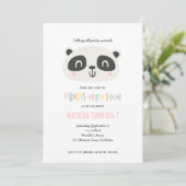 Carte Panda joli anniversaire multicolore brillant (Debout devant)