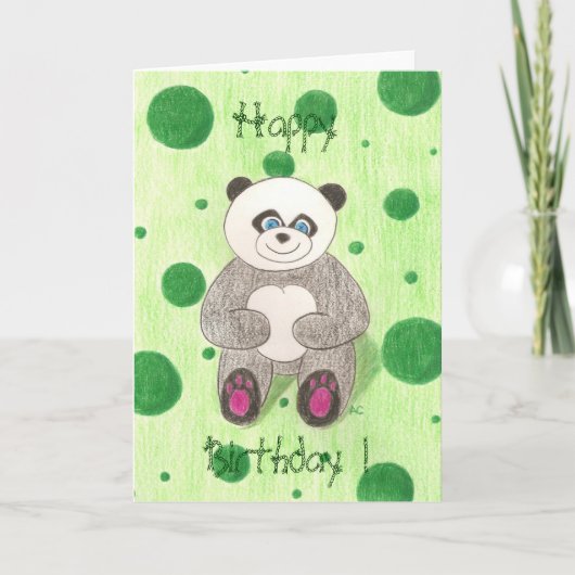 Carte Panda Joyeux Anniversaire ! (Devant)
