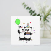Carte Panda Joyeux anniversaire (Debout devant)