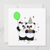 Carte Panda Joyeux anniversaire (Devant)