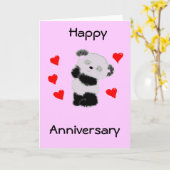 Carte Panda love (Fleur jaune)