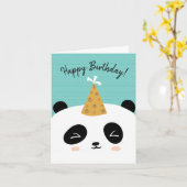 Carte Panda Mignon (Fleur jaune)