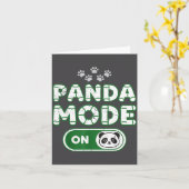 Carte Panda Mode On Funny Animal Bear Lover Owner Costum (Fleur jaune)