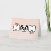 Carte Panda Moderne Joyeuse Fête des Mères Personnalisée (Devant)