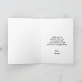 Carte Panda noir et blanc mignonne en Merci Bambou (Intérieur)