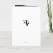 Carte Panda Nom personnalisé Tableau de bord de l'annive (Dos)