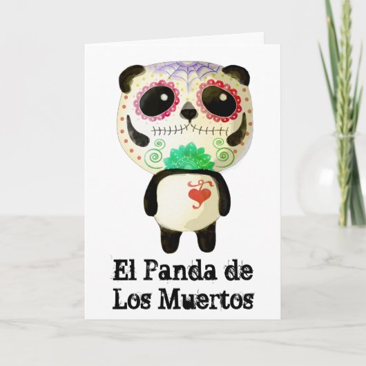Carte Panda of The Day of The Dead (Devant)