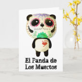 Carte Panda of The Day of The Dead (Fleur jaune)