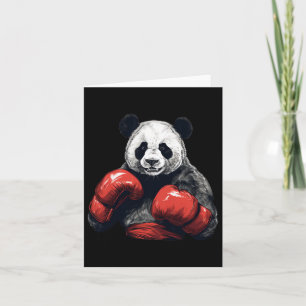 Carte Panda Ours Portant Des Gants De Boxe - Boxe Drôle