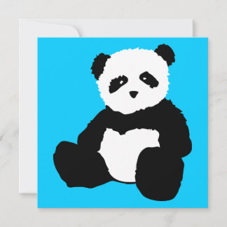 Carte panda plush : couleur personnalisable