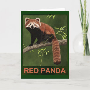 Carte Panda rouge