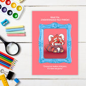Carte Panda rouge mignonne | Outil SEL pour enfants | Ca