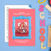 Carte Panda rouge mignonne | Outil SEL pour enfants | Ca