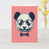 Carte Panda stripes (Fleur jaune)